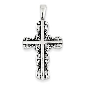 Sterling Silver Antiqued Cross Pendant