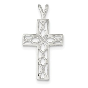 Sterling Silver Polished Cross Pendant
