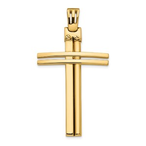 Leslie  s 14K Polished Cross Pendant