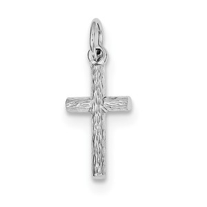 Sterling Silver Rhodium Plated Cross Pendant