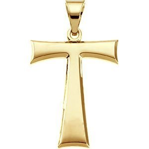14K Yellow Gold TAU CROSS PENDANT