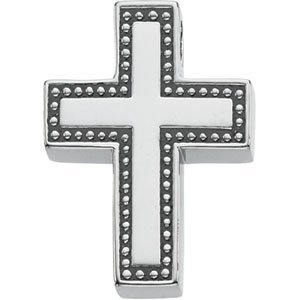 14K White Gold CROSS PENDANT
