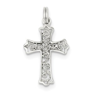 Sterling Silver Filigree Cross Charm