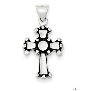 Sterling Silver Antiqued Cross Pendant