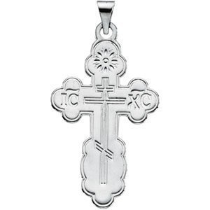 Sterling Silver DIE STRUCK ORTHODOX CROSS PENDANT