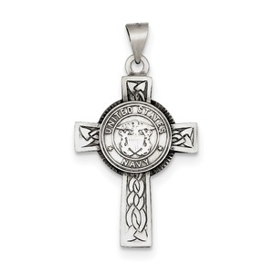 Sterling Silver US Navy Cross Pendant