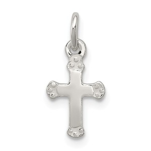 Sterling Silver Polished Cross Charm