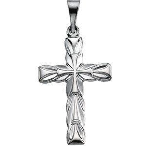 14K White Gold CROSS PENDANT