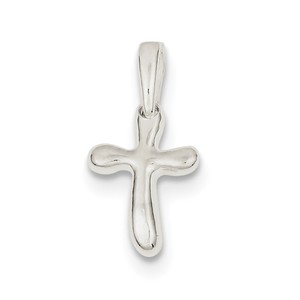 Sterling Silver Tiny Freeform Cross Charm