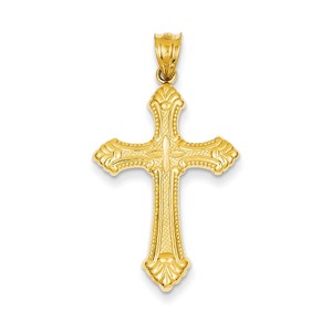14k Polished Cross Pendant