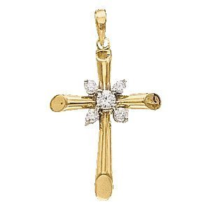 CROSS PENDANT W DIAMOND