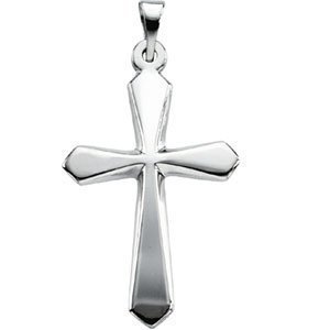 14K White Gold CROSS PENDANT