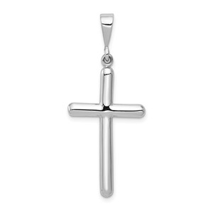 14k White Gold Cross Pendant