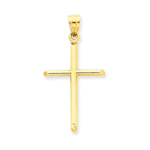 14k Polished Cross Pendant