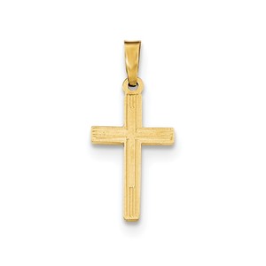 14k Polished Cross Latin Pendant