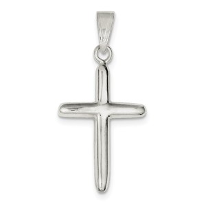 Sterling Silver Polished Cross Pendant