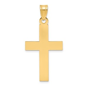 14K Polished Cross Charm