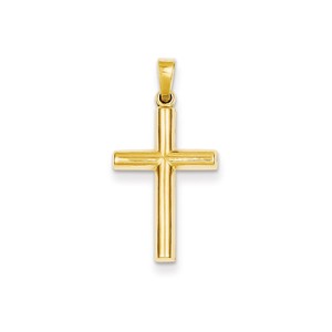 14k Hollow Cross Pendant