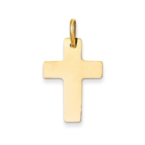 14k Polished Cross Charm