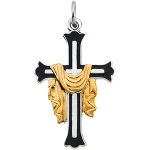 Sterling Silver with Gold Plated ST  ANDREW CROSS