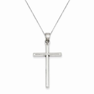 Sterling Silver Rhodium plated Latin Cross Pendant