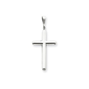 14k White Gold Cross Pendant