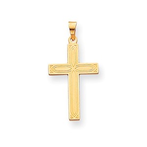 14k Solid Cross Pendant