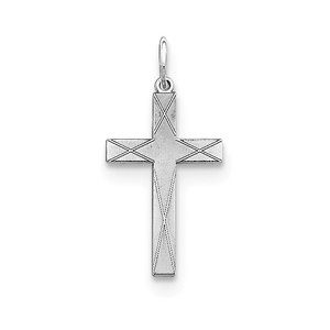 Sterling Silver Laser Designed Cross Pendant