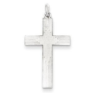 Sterling Silver Laser Designed Cross Pendant
