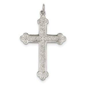 Sterling Silver Budded Cross Pendant