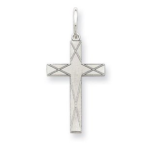 Sterling Silver Laser Designed Cross Pendant