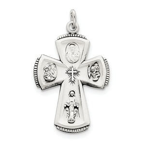 Sterling Silver Antiqued Cross Pendant