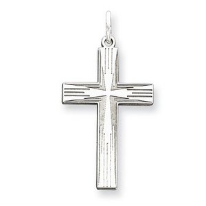 Sterling Silver Laser Designed Cross Pendant