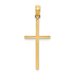 14k Polished Cross Pendant