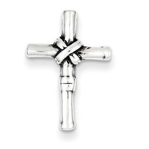 Sterling Silver Antiqued Cross Slide