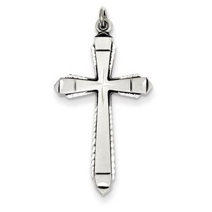 Sterling Silver Satin Cross Pendant