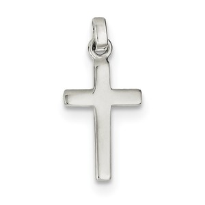 Sterling Silver Polished Cross Charm