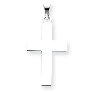 14k White Gold Cross Pendant