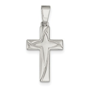 Sterling Silver Polished Cross Pendant