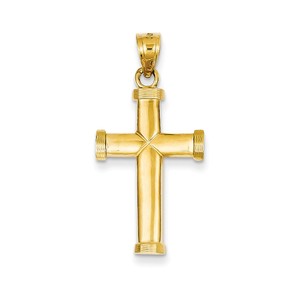 14k Polished Latin Cross Pendant