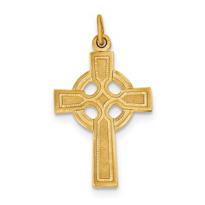 Sterling Silver   24k Gold  plated Celtic Cross Pendant