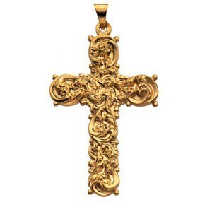 14K Yellow Gold CROSS PENDANT