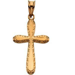 14K Yellow Gold FANCY CROSS PENDANT