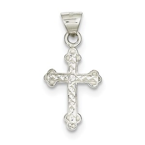 Sterling Silver Cross with CZ Pendant