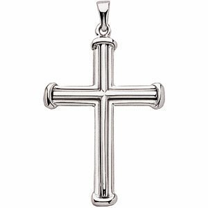 14K White Gold CROSS PENDANT