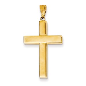 14k Hollow Cross Pendant