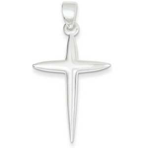 Sterling Silver Polished Cross Pendant