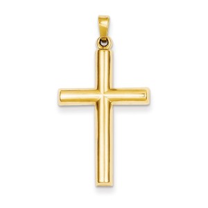 14k Hollow Cross Pendant