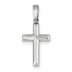 Sterling Silver Polished Cross Pendant