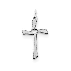 Sterling Silver Laser Designed Cross Pendant
